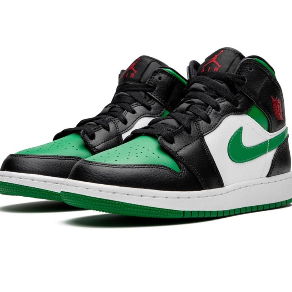 Air Jordan 1 Mid "Green Toe" sneakers